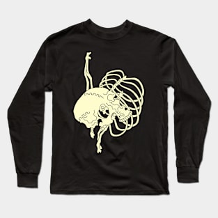 Skull Rib Cage Macabre Long Sleeve T-Shirt